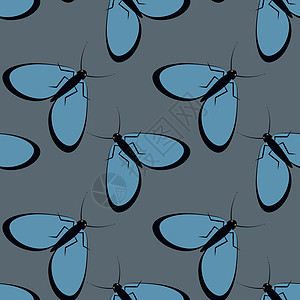 方形背景上的插图程式化的飞蛾图形 夏日昆虫难忍的安逸生活笔记本纺织品盖子网站正方形图片
