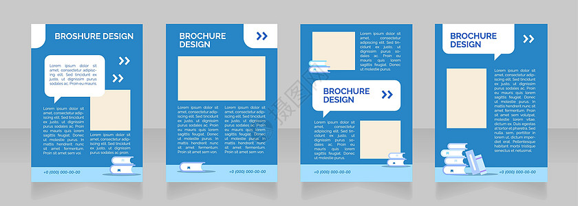 学前班和活动空白小册子布局设计 垂直海报模板集 带有文本的空复制空间 预制的公司报告集合 可编辑传单纸页图片