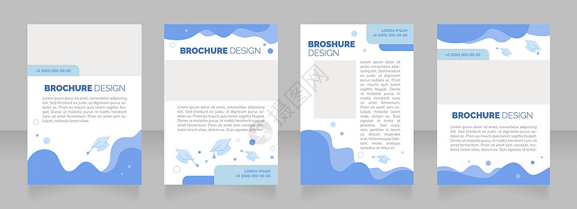 大学空白小册子布局设计的学术职位 垂直海报模板集 带有文本的空复制空间 预制的公司报告集合 可编辑传单纸页图片