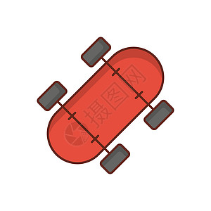 滑滑板甲板运动游戏插图溜冰者白色街道滑冰活动木板图片