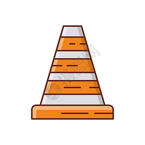 锥体警报交通危险路障安全白色警告构造注意力条纹图片