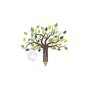 用铅笔写的树标识商业艺术技术插图公司工具办公室叶子创造力图片