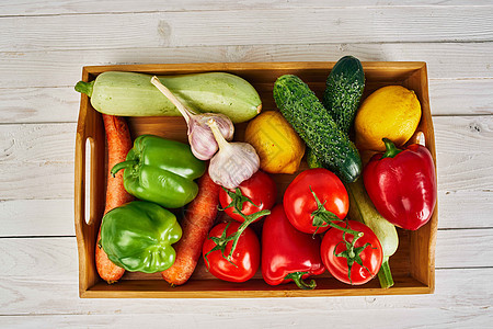 从上至下的营养观点启动的营养观 食物新鲜食品饮食健康收成水果桌子叶子木头胡椒生产烹饪厨房季节图片