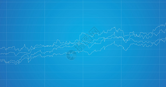 经济图与股票市场上的图表 用于商业和金融概念和报告 抽象的蓝色矢量背景图片