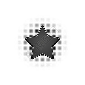 黑色抽象矢量星框半色调点标志标志设计元素与 使用半色调圆点的圆形边框图标图片