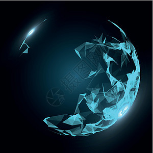 抽象矢量音乐领域 未来派技术背景 业务演示文稿的背景 抽象的蓝色三角形邀请函电脑网络艺术科幻世界建筑学玻璃多边形活力图片
