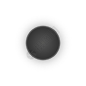 黑色抽象矢量圆框半色调点标志标志设计元素与 使用半色调圆点的圆形边框图标图片
