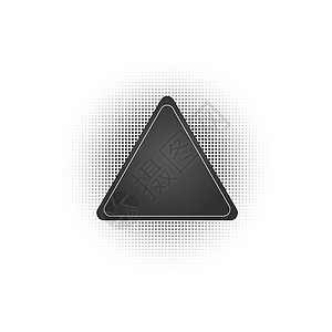 黑色抽象矢量三角形框架半色调点标志标志设计元素与 使用半色调圆点的圆形边框图标图片