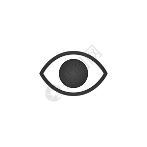 简单简约的眼睛图标 在白色背景上隔离的矢量图间谍插图解剖学镜片光谱眼球科学药品光学商业图片