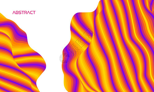 五颜六色的波浪背景 数字色彩艺术纹理图形 抽象七彩彩虹波抽象标签流动液体运动横幅曲线卡片光谱框架海浪图片