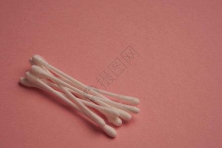 棉签卫生防护环卫粉色背景女孩生活配件月经产品软垫洗手间药品餐巾毛巾图片