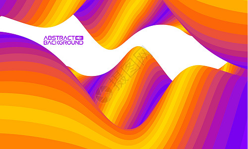 五颜六色的波浪背景 数字色彩艺术纹理图形 抽象七彩彩虹波抽象流动运动曲线框架潮人海浪标签光谱液体横幅图片