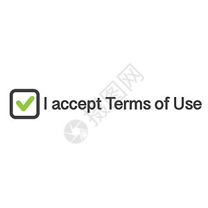 我接受使用条款 Web 复选框 接受新条款条件协议中的更正矢量图法律数据服务电脑办公室交易笔记本插图报告修正案图片