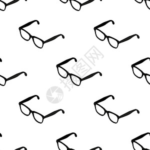 眼镜 3D 等距无缝时尚产品概念海报和社交横幅帖子设计插图隔离在白色背景与复制1图片