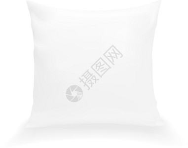 空白白色方形枕头正方形纺织品伴侣小憩织物棉布休息软垫床单柔软度图片