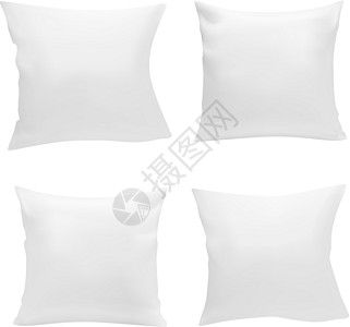 空白白色方形枕头 Se图片