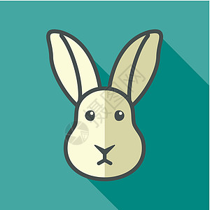 兔子图标 它制作图案的农场动物矢量家畜野兔哺乳动物宠物食物标签插图化身农业图片