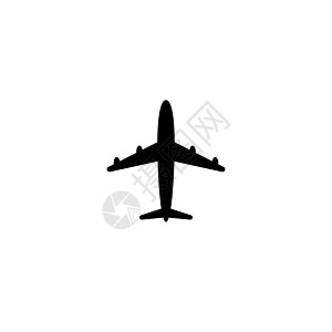 白色背景上的飞机图标符号航空公司插图运输乘客商业航班空白航空飞行员横幅图片