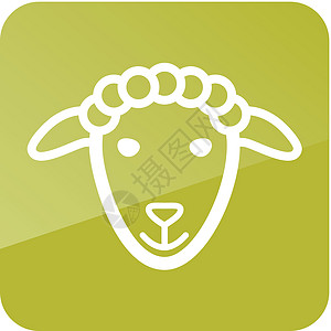 羊图标 它制作图案的农场动物矢量插图农业宠物家畜母羊野生动物村庄哺乳动物羊毛内存图片