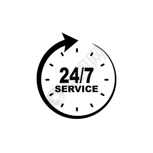 服务 247 图标电话工作时间帮助中心白色商业圆形店铺顾客图片