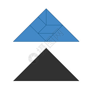 七巧板 传统中国解剖拼图七块瓷砖  几何形状三角形方形菱形平行四边形 有助于培养分析能力的儿童棋盘游戏 韦克托打印教育提升正方形图片