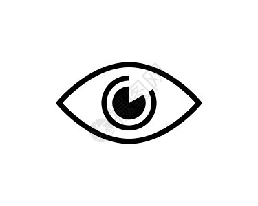 用于 web 和简约平面设计的眼睛图标细线 浅灰色背景上的矢量深灰色图标技术商业女士电脑插图互联网眼球医生药品标识图片