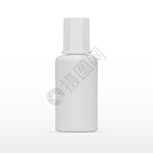 塑料白瓶隔离校正器标签胶水黑色样机创造力美丽小袋液体空白图片
