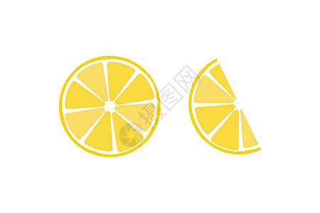 柠檬水果图标符号 矢量 eps1热带食物黄色插图圆形叶子白色饮食果汁图片