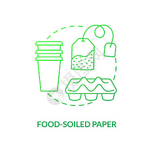 食物弄脏的纸概念 ico坡度圆圈圆形生物艺术生态回收材料线条网络图片