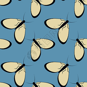 方形背景上的插图程式化的飞蛾图形 夏日昆虫难忍的安逸生活包装笔记本纺织品正方形网站盖子图片