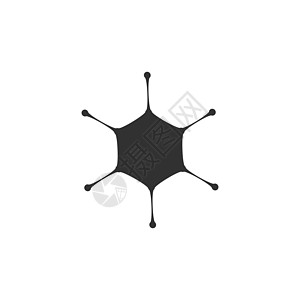 六角形金属球纳米电池元件 抽象的水分子矢量标志模板 医学水 生物化学科学概念 它制作图案矢量图结晶物理细胞标识圆圈盒子技术合作漩图片