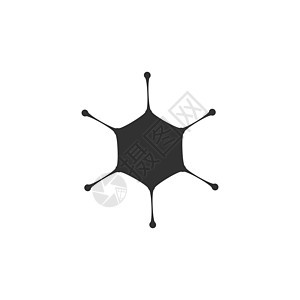 六角形金属球纳米电池元件 抽象的水分子矢量标志模板 医学水 生物化学科学概念 它制作图案矢量图结晶物理细胞标识圆圈盒子技术合作漩图片
