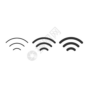 Wi-Fi 不同的信号电平 无线信号强度指示器图标 登录远程互联网访问 它制作图案矢量图片