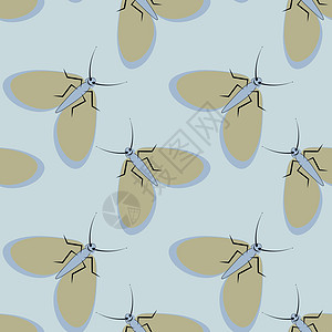 方形背景上的插图程式化的飞蛾图形 夏日昆虫难忍的安逸生活笔记本纺织品包装盖子正方形图片