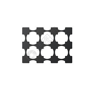 矢量抽象框背景 方形结构的现代技术插图 带有线条和点的数字几何抽象 在白色背景上孤立的股票矢量图图片