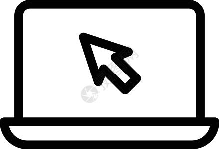 库罗斯笔记本黑色手指网站按钮白色指针网络技术插图图片