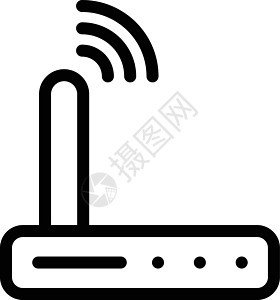 路由器商业天线插图宽带信号技术白色网络上网互联网图片