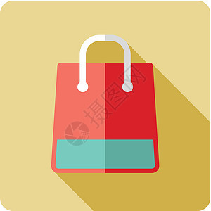 购物袋图标礼物零售商业购物者销售插图生态包装市场购物中心背景图片