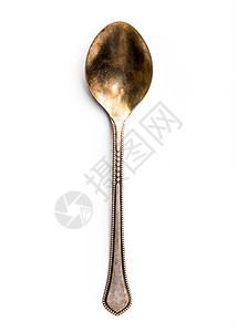 旧金属勺用具用餐茶匙勺子服务环境食物桌子金属刀具图片
