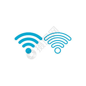 wifi 或无线图标 互联网网络 storke 轮廓和平面样式 在白色背景上孤立的股票矢量图图片