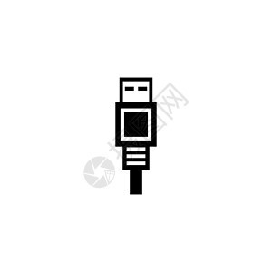 矢量usb连接图标在黑白背景插画图片下载-正版图片402295984-摄图网