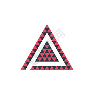 两种颜色的三角形折纸科技企业标志设计模板 在白色背景上孤立的股票矢量图图片