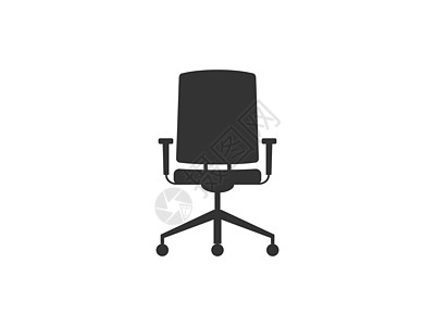 办公椅座图标 矢量插画平面设计框架织物经理家具老板扶手椅手臂白色首席管理人员图片