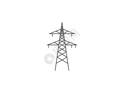 电塔电源图标 矢量插画平面设计传播变压器插图仪表活力建筑金属线路电压网络图片