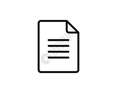 文档图标 一张纸质文档 现代网站和移动应用程序 UI 设计的符号图片