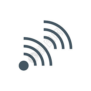 Wifi 发射器天线通信 IconWifi 手机连接 在白色背景上孤立的股票矢量图背景图片