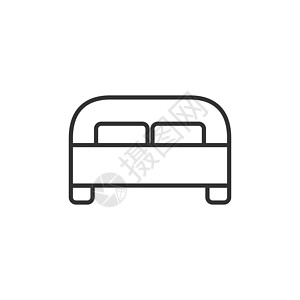 床图标 矢量图平面设计   Vecto汽车运输交通民众旅馆网络房间枕头医院卧室图片