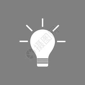 灯泡平面标志设计简单 矢量图 图标导航艺术能量节能创新黑色白色绘画创造力商业图片