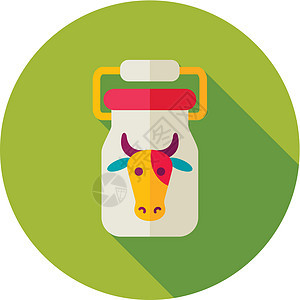 罐装牛奶矢量 ico 的容器饮料金属插图瓶子农场产品液体奶牛食物农业图片