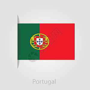 葡萄牙它制作图案红色爱国黄色国家插图按钮横幅绿色国籍军旗背景图片